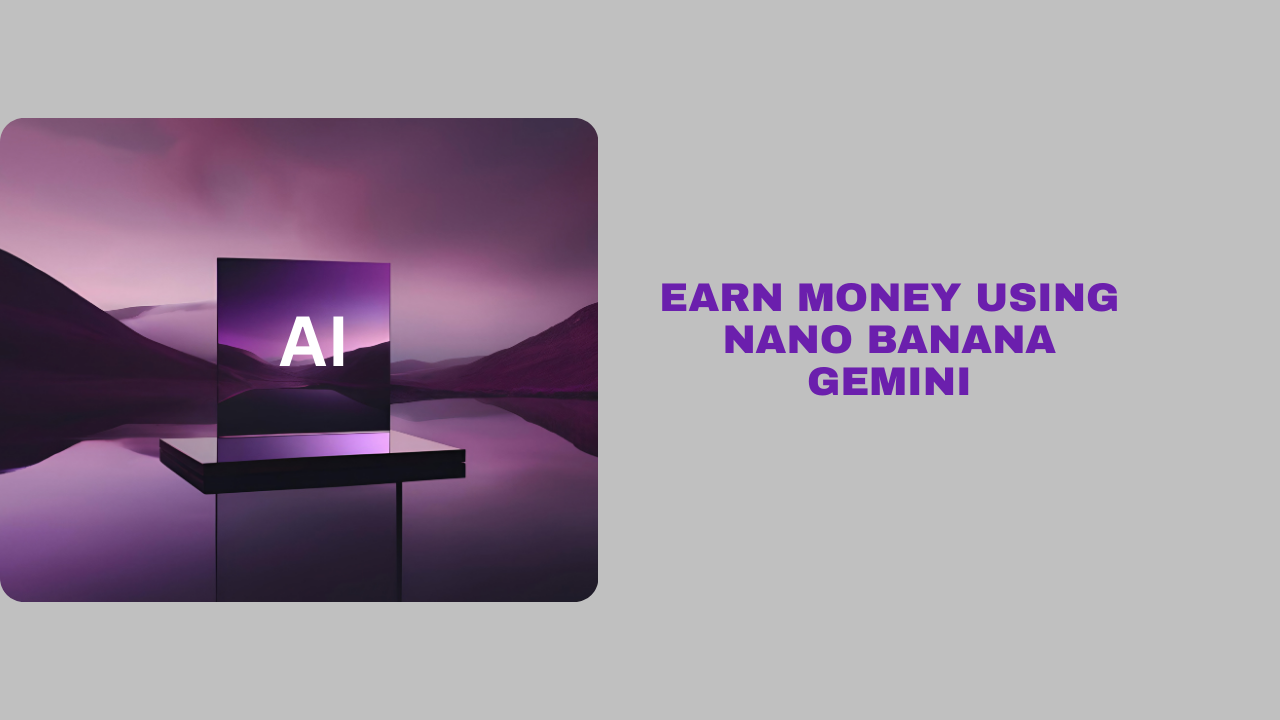 How to Earn Money Using Nano Banana Gemini
