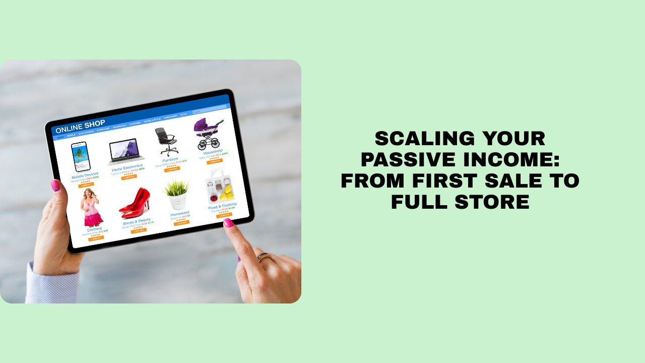 Scaling Your Passive Income: From First Sale to Full Store