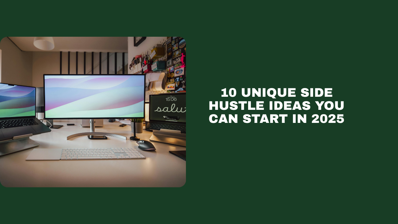 10 Unique Side Hustle Ideas You Can Start in 2025